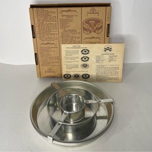 Chicago Metallic Village Baker Checkerboard Cake Set 9” Instructions Box Recipe